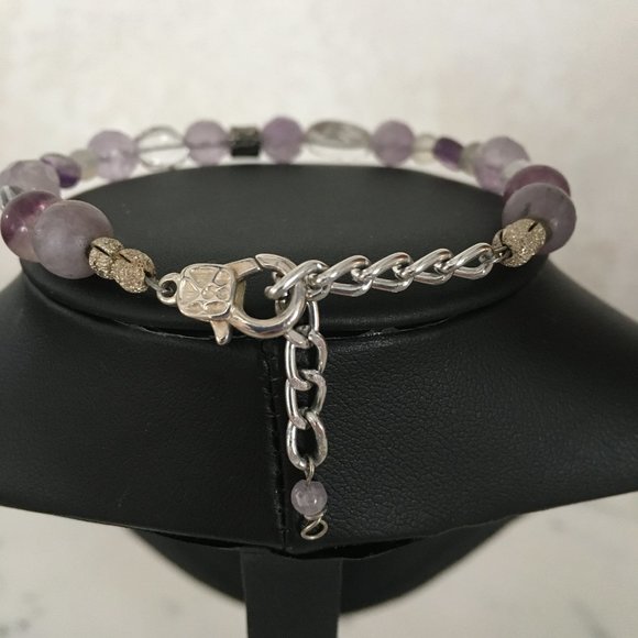 Semi-Precious Amethyst Necklace & Bracelet Set - Picture 9 of 9